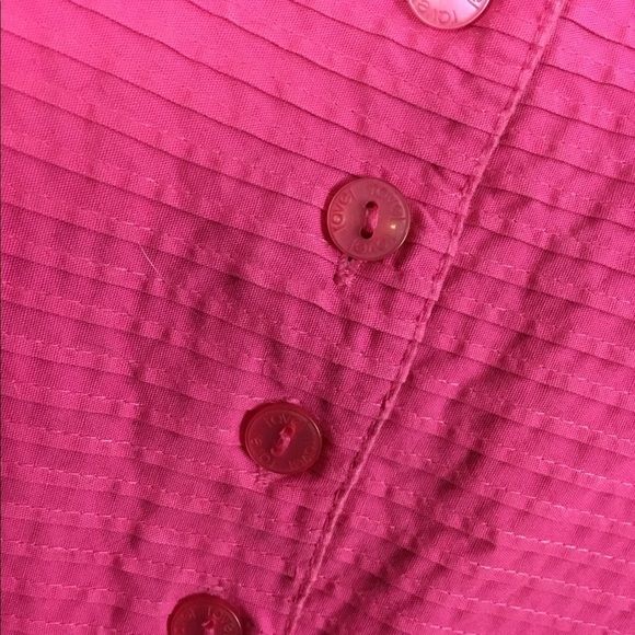 Ravel Large brighter pink cut out neckline long sleeve button down - Picture 14 of 14